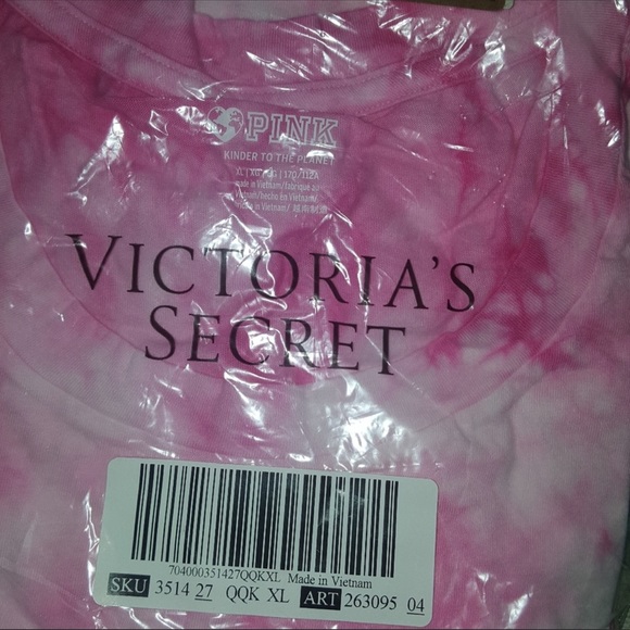 VS Pink Tie Dye Campus Tee - Picture 2 of 2